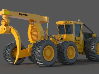 Tigercat Skidder Forestry Loader 635E 3D model