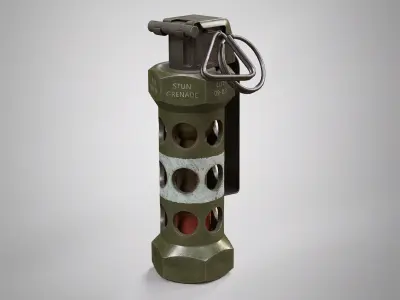 M84 Flashbang Hand Grenade AAA Game Ready Low-poly 3D model