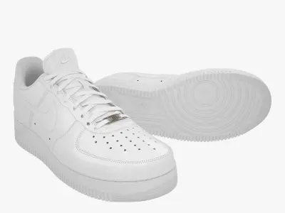 Nike Air Force 1 Set (White) 3D model