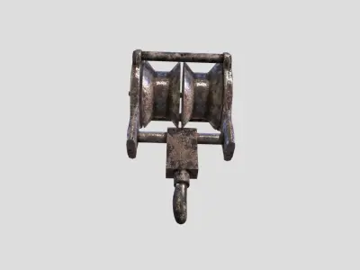 Rusty Beam Hook Prop Low-poly 3D model