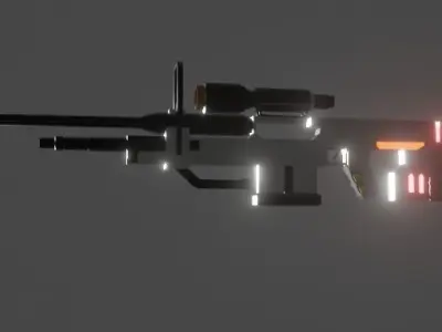 SCi-Fi sniper  Low-poly 3D model purchase