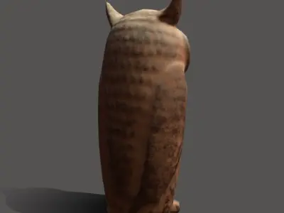 Wood owl Low-poly 3D model purchase