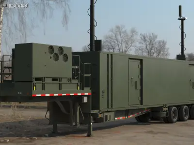 Typhon Battery Operation Center with Antennas Up 3D model