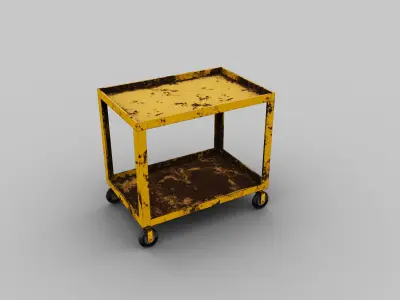 Trolley Cart Lowpoly Low-poly 3D model