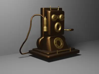 Antique Vintage Old Telephone Free low-poly 3D model