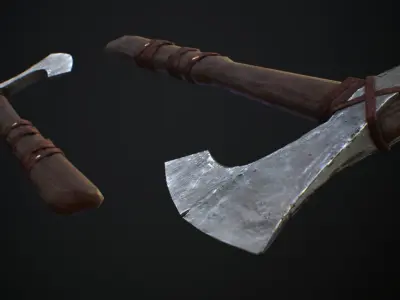 Celtic Axe Low-poly 3D model