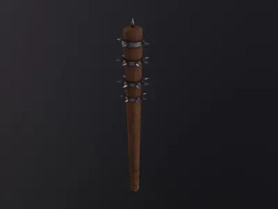 Spiked Club 3D Model Low-poly 3D model