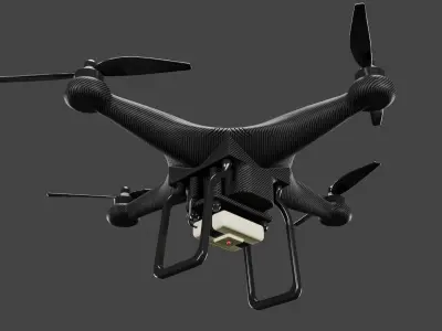 Sci-Fi Drone Low-poly 3D model Low-poly 3D model