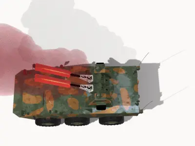 guarani 6x6 x br Low-poly 3D model