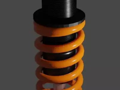 motorbike or car suspension shock Free 3D model