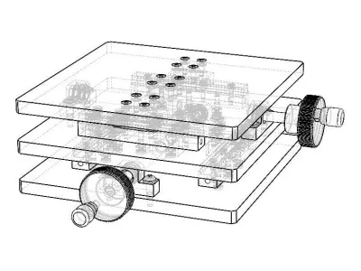 Custom Manual  XY Table 3D model