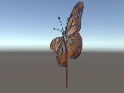 Butterfly Metal Art Model Pack Low-poly 3D model purchase