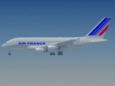 Air France 3D Model Airbus A380 3D model