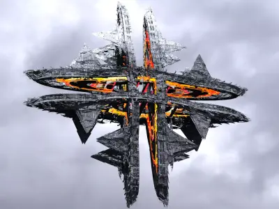 Cyberpunk Dawn magma star 2  3D model