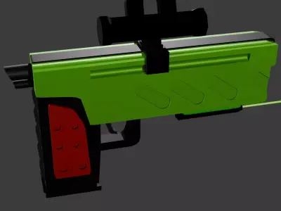 Cyber Toy Gun Low-poly 3D model