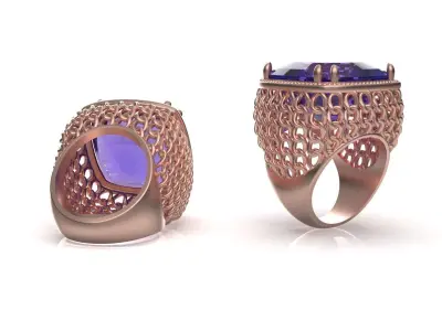 Chainmail Mesh Ring 3D print model