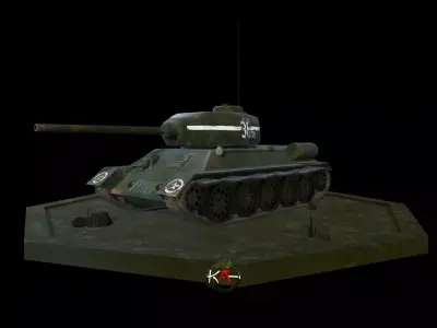 T 34-85 Soviet Low-poly 3D model
