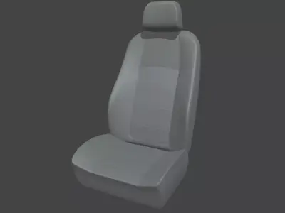 Car Seat 011 Low-poly 3D model