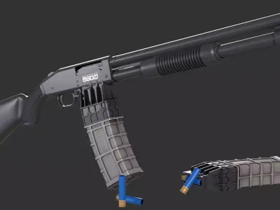 Mossberg 590M Low-poly 3D model