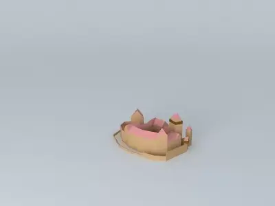 Card Model Castle Free 3D model