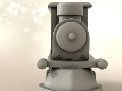painted train  3D model