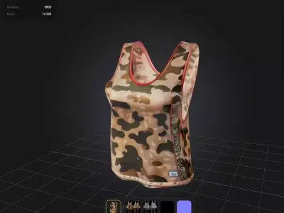 military Top game ready UE5 PBR Low-poly 3D model purchase