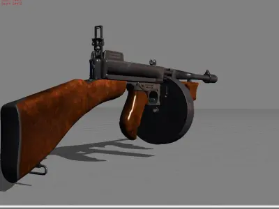 Thompson PUBG Low-poly 3D model