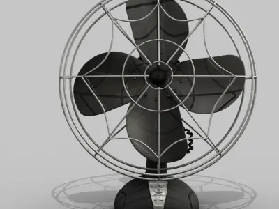 Old Fan Low-poly 3D model