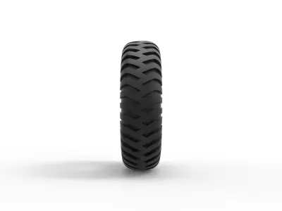 Military truck tire 12 Scale 1 to 25 3D print model
