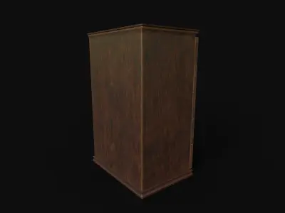 antique wooden drawers Low-poly 3D model