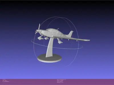 SR22 Cirrus Airplane Printable Miniature 3D print model