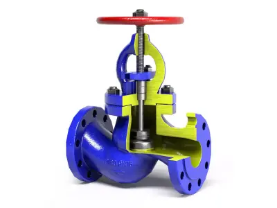 Valve section  Free low-poly 3D model