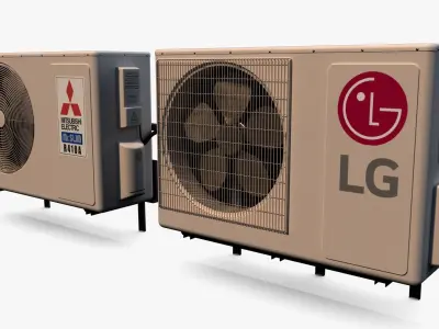 Air Conditioner 02 Low-poly 3D model