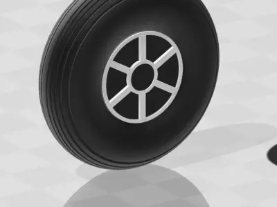Mi-2 scale model wheel set 3D print model