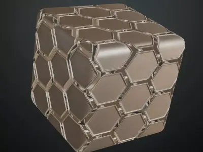 Hexagonal Sci-Fi Metal Plate PBR Seamless Texture purchase
