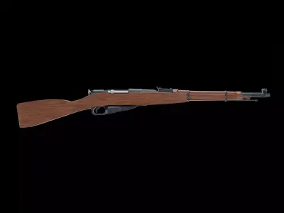 Mosin Rifle Low-poly 3D model