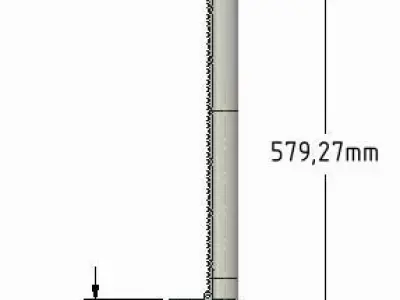 Type A anchor post for work platform or pontoon 3D print model