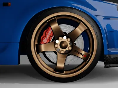 Nissan GTR R34 Skyline Ready For Unity Free 3D model