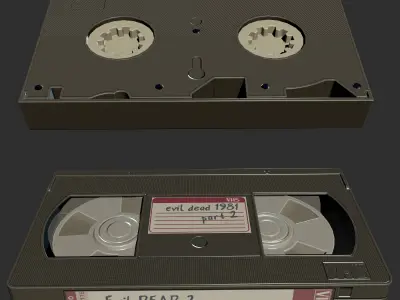 PBR Retro Video Cassette - No textures Free low-poly 3D model