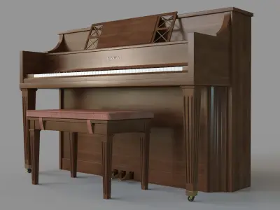 Kawai Console Piano 3D model