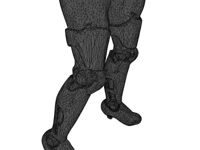 Futuristic Cybernetic Leg Prosthesis 3D model