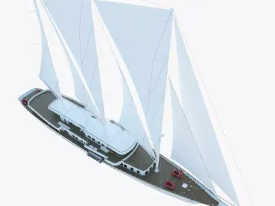 Sailboat yacht 3D model