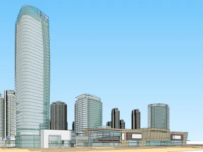 Sketchup Commercial Complex S2 Free 3D model