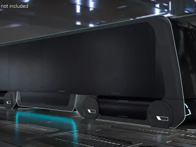 Futuristic Volvo Autonomous Carrier Rigged for Cinema 4D 3D model