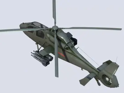 China Armed Helicopter WZ19 3D model