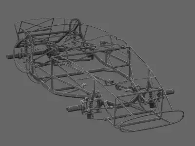 Car Chassis Frame 1 Low-poly 3D model