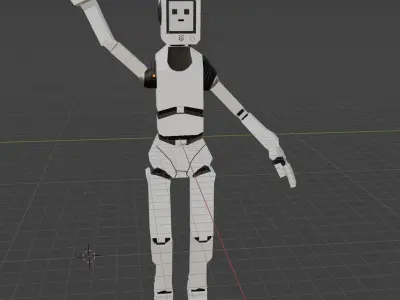 stray companion bot Low-poly 3D model