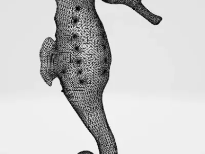 Seahorse 3D Model  Low-poly 3D model