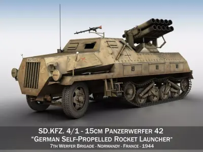 SDKFZ 4 - Panzerwerfer 42 - 7WB 3D model