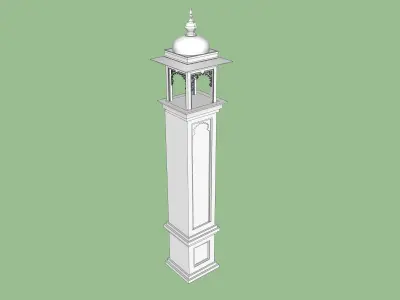 indian jodhpuri stone piller column 3D model